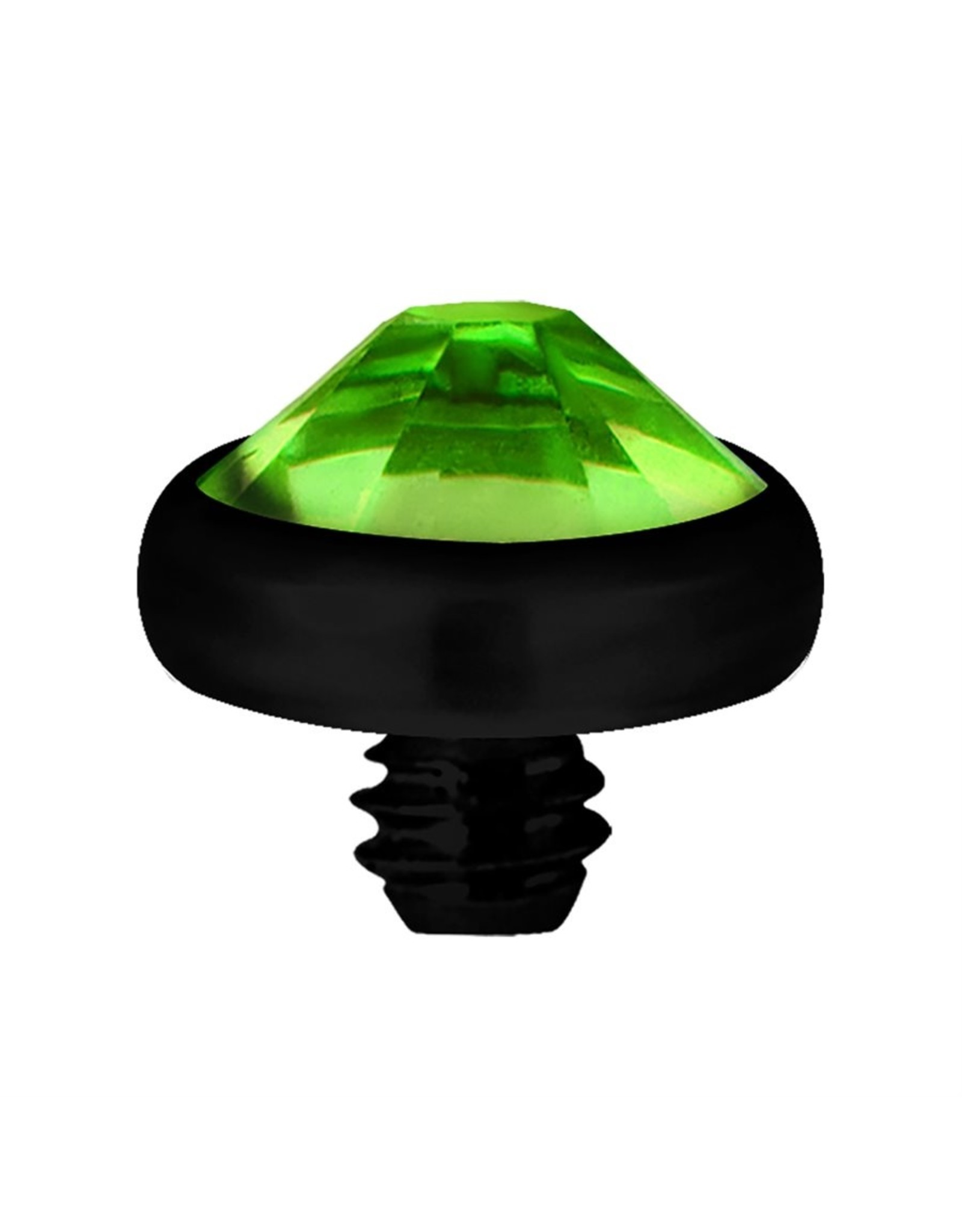 Black Steel Tête de dermal Black Steel diamant