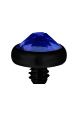 Black Steel Tête de dermal Black Steel diamant
