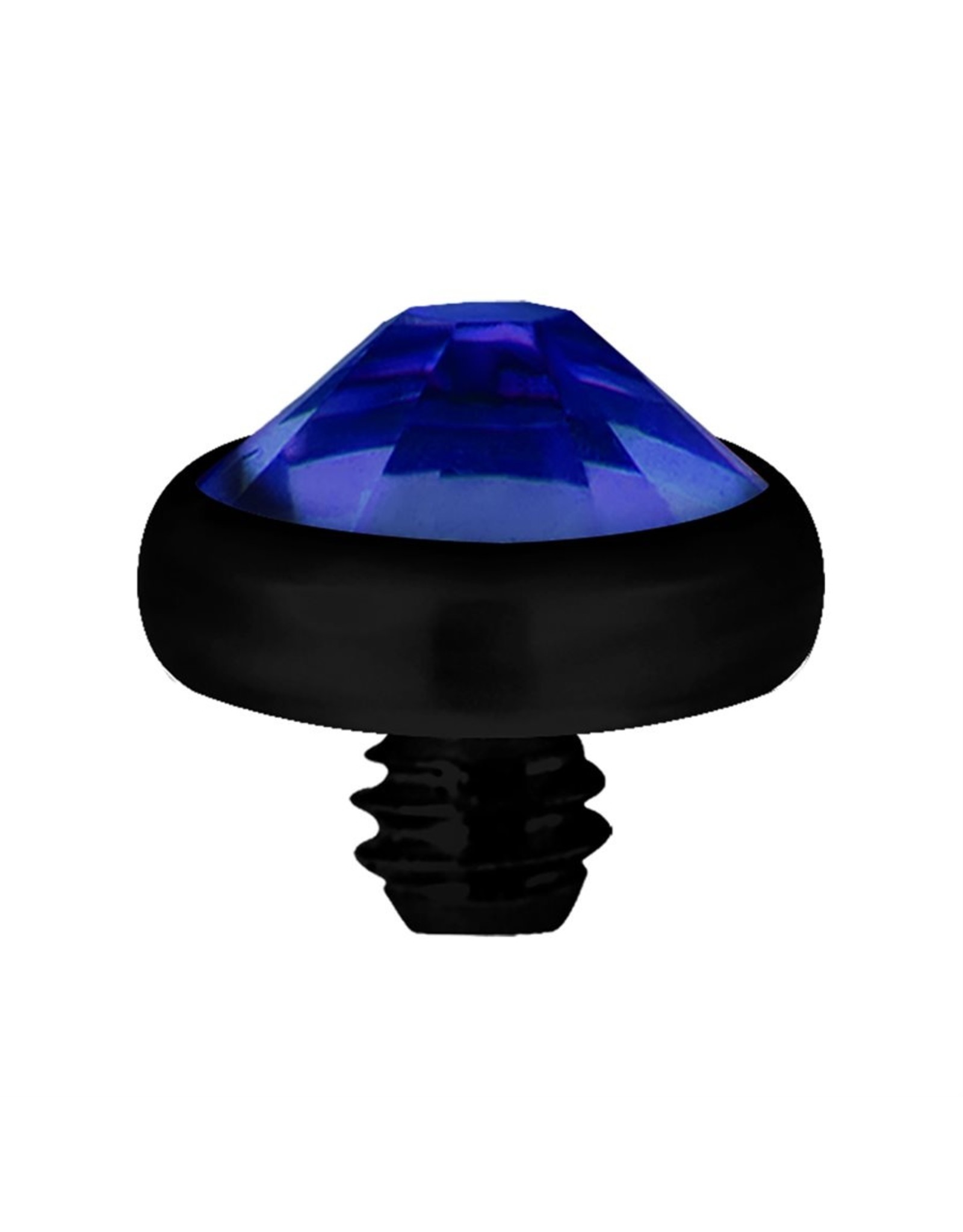 Black Steel Tête de dermal Black Steel diamant