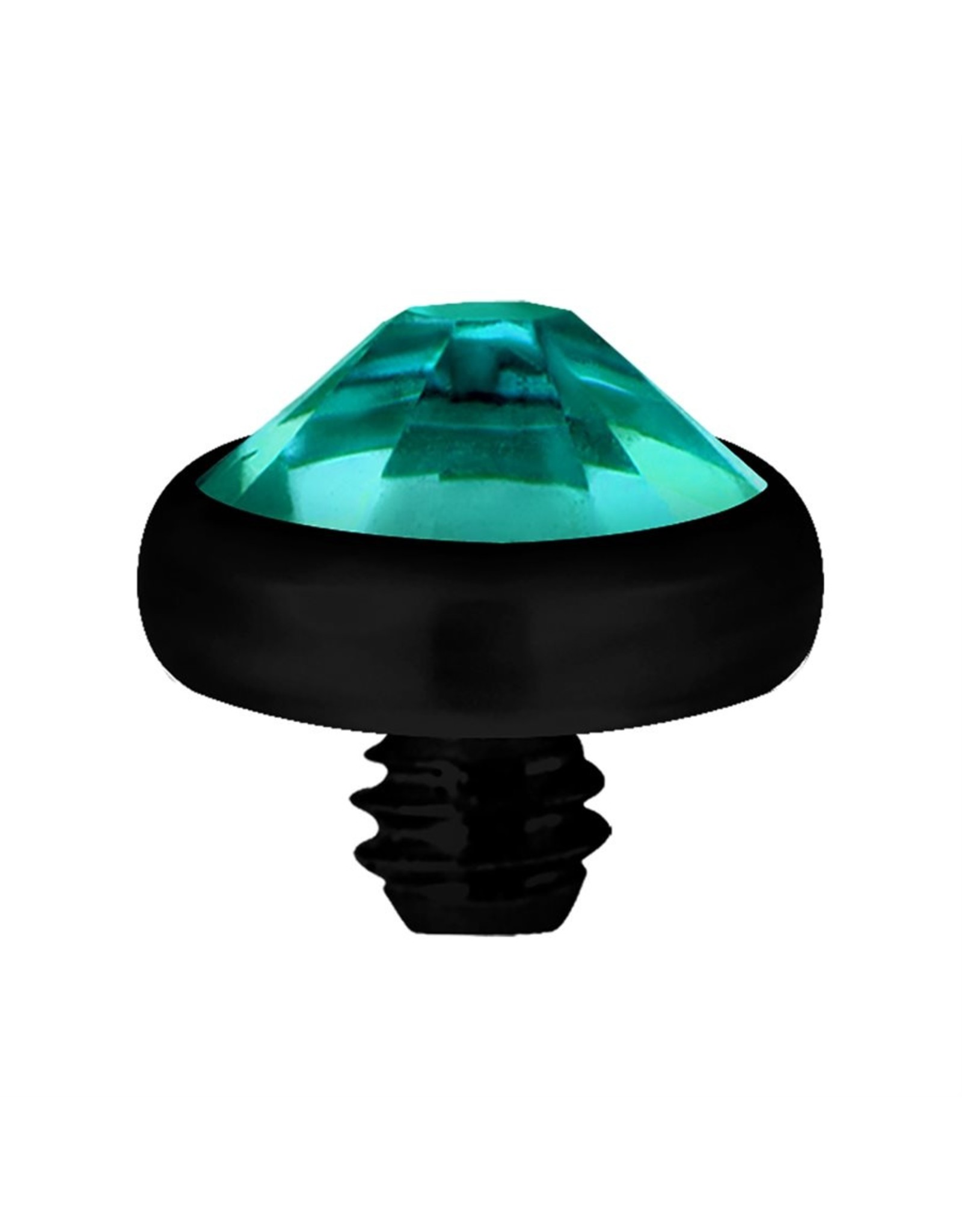 Black Steel Tête de dermal Black Steel diamant