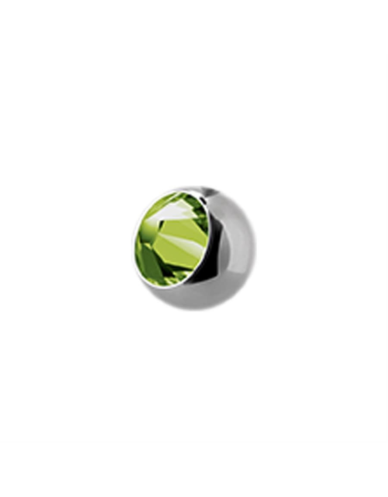 Stainless Boule 16ga avec Zircon