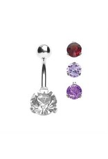 Stainless Nombril Steel Diamant Rond10