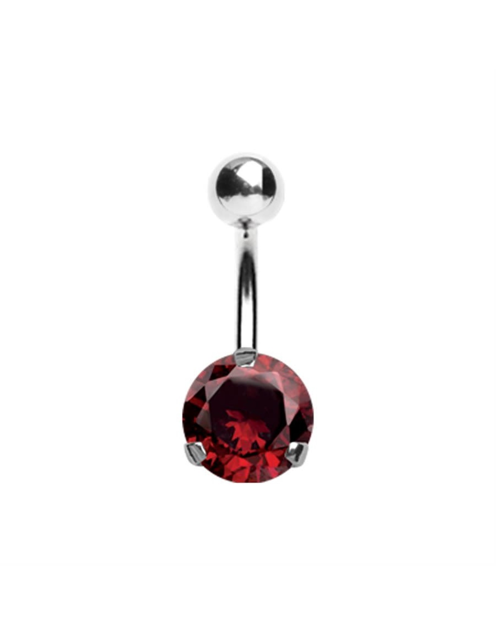 Stainless Nombril Steel Diamant Rond10