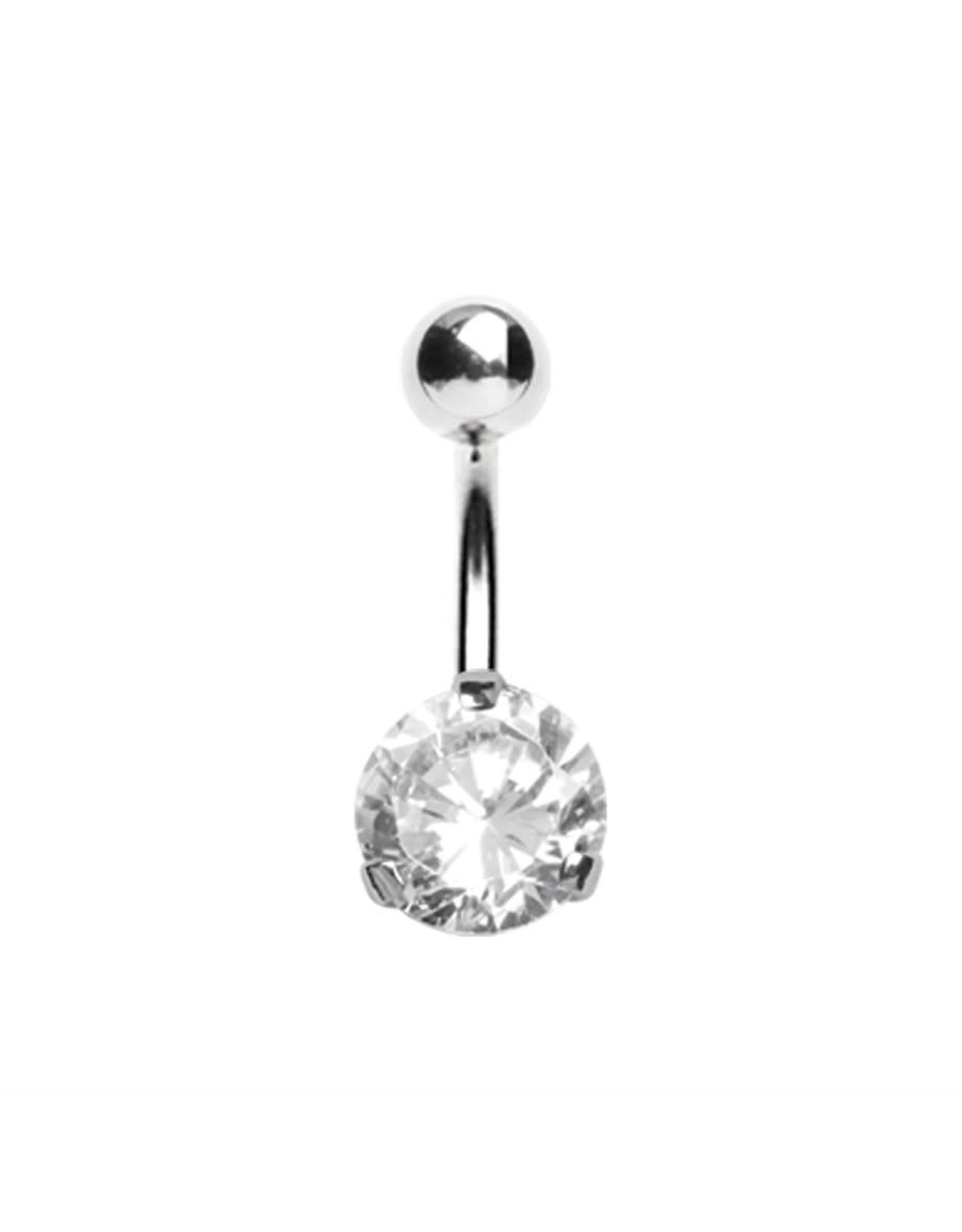 Stainless Nombril Steel Diamant Rond10