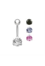 Stainless Nombril Steel Diamant rond05