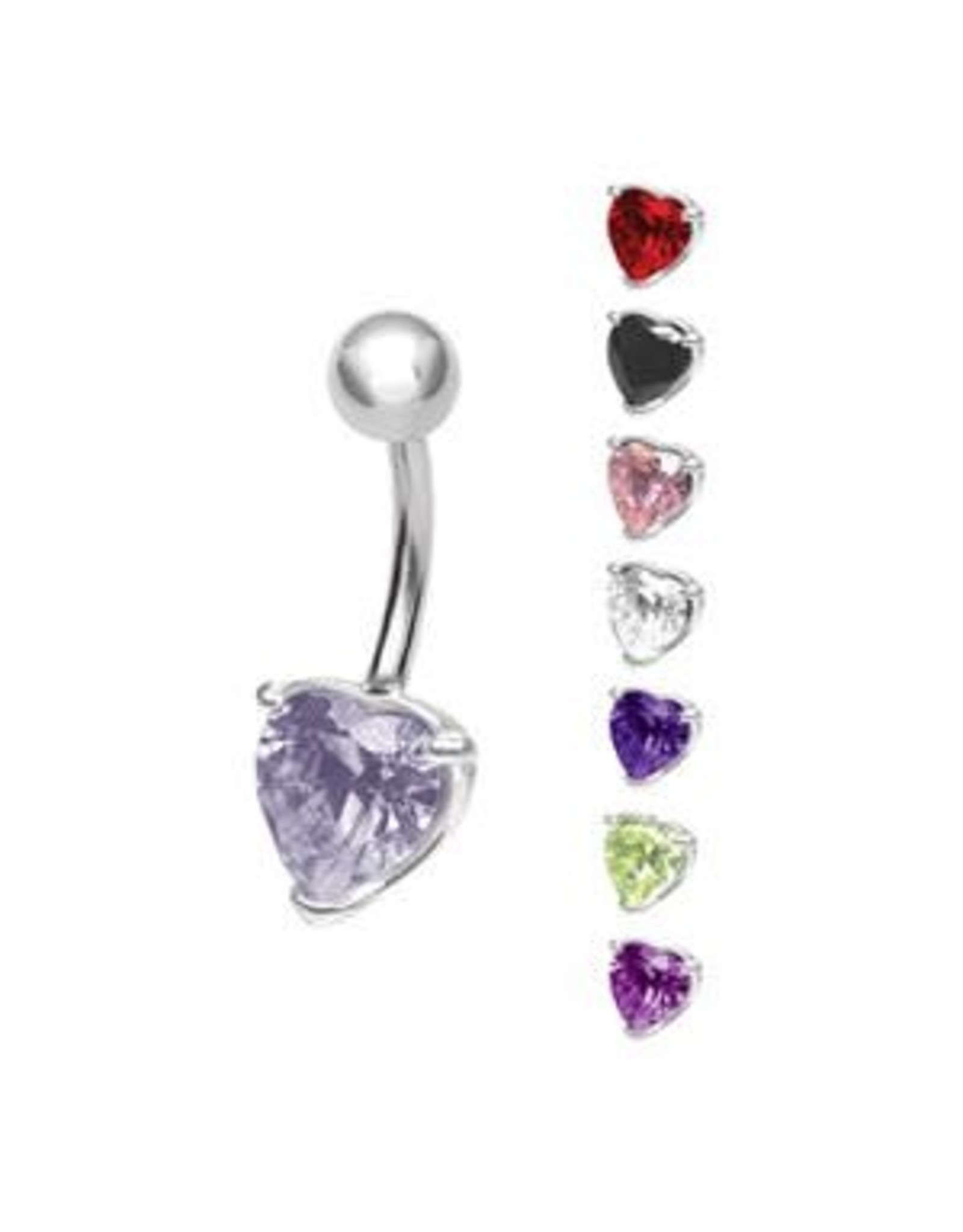 Stainless Nombril Steel Coeur