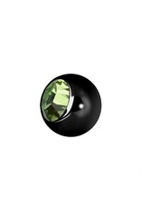 Black Steel Boule 16ga Black Steel avec Zircon