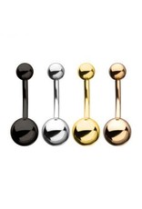Stainless Nombril Basic 14ga, 10 mm longueur