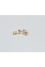 Gold Boucle d'oreille Or 14K Zircon