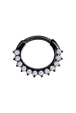 Black Steel Septum Diamant BlackSteel 8 mm