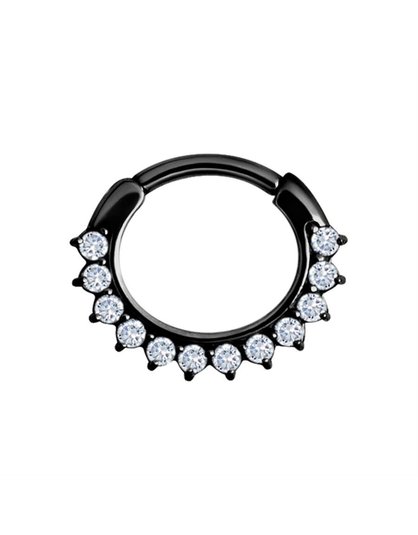 Black Steel Septum Diamant BlackSteel 8 mm