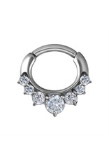 Stainless Septum Diamant Steel 8 mm 7 pierres