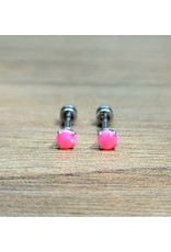 Stainless Boucle d'oreille Vissée Opale
