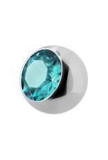 Stainless Boule 16ga avec Zircon