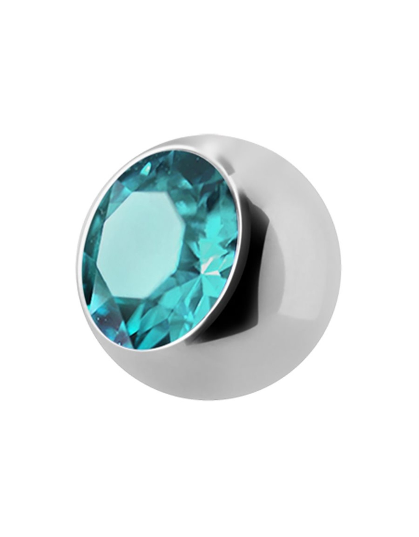 Stainless Boule 16ga avec Zircon
