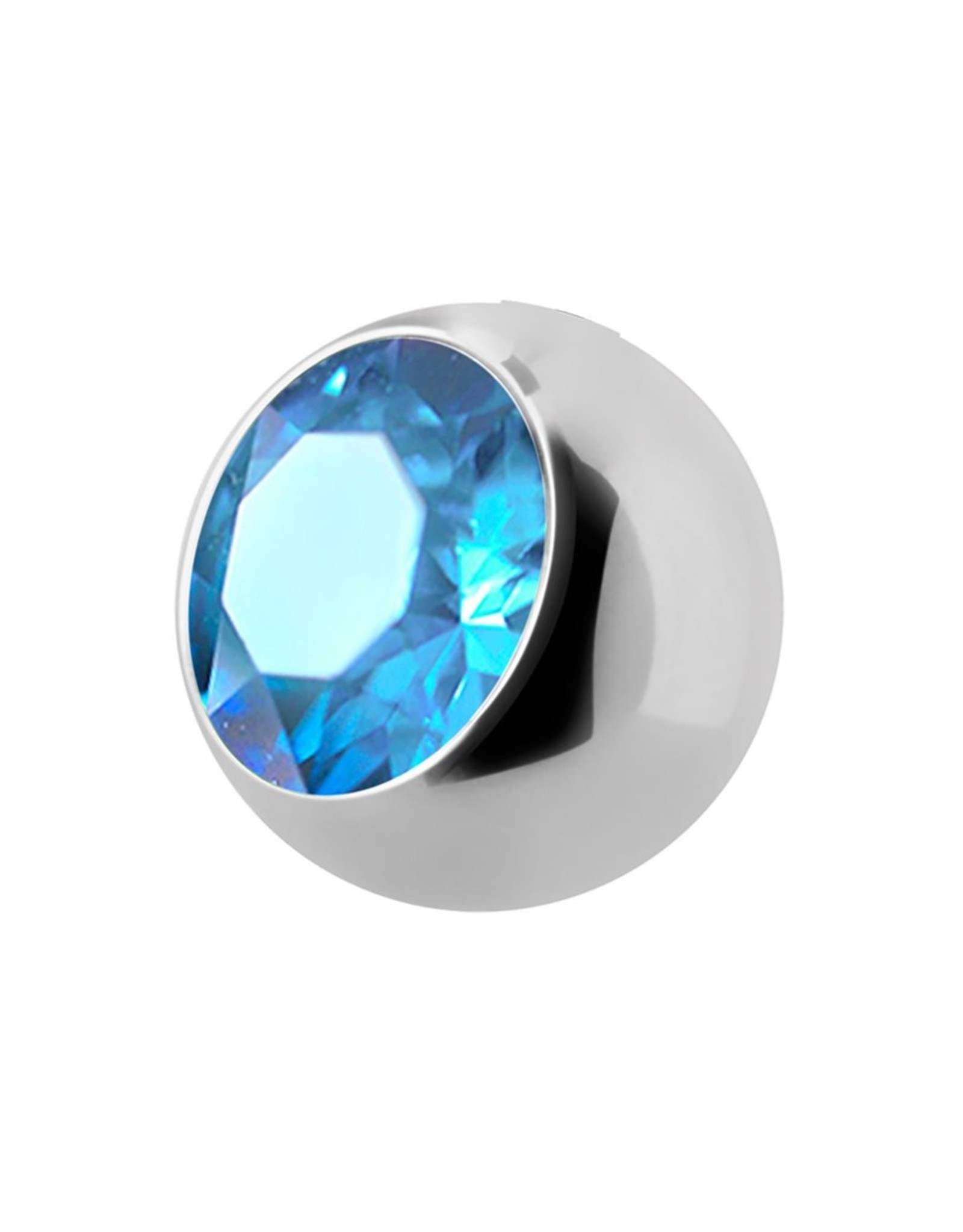 Stainless Boule 16ga avec Zircon
