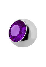 Stainless Boule 16ga avec Zircon