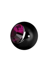 Black Steel Boule 16ga Black Steel avec Zircon