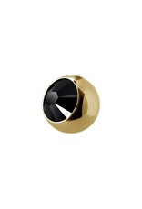 Gold PVD Boule 16ga Gold Pvd avec Zircon