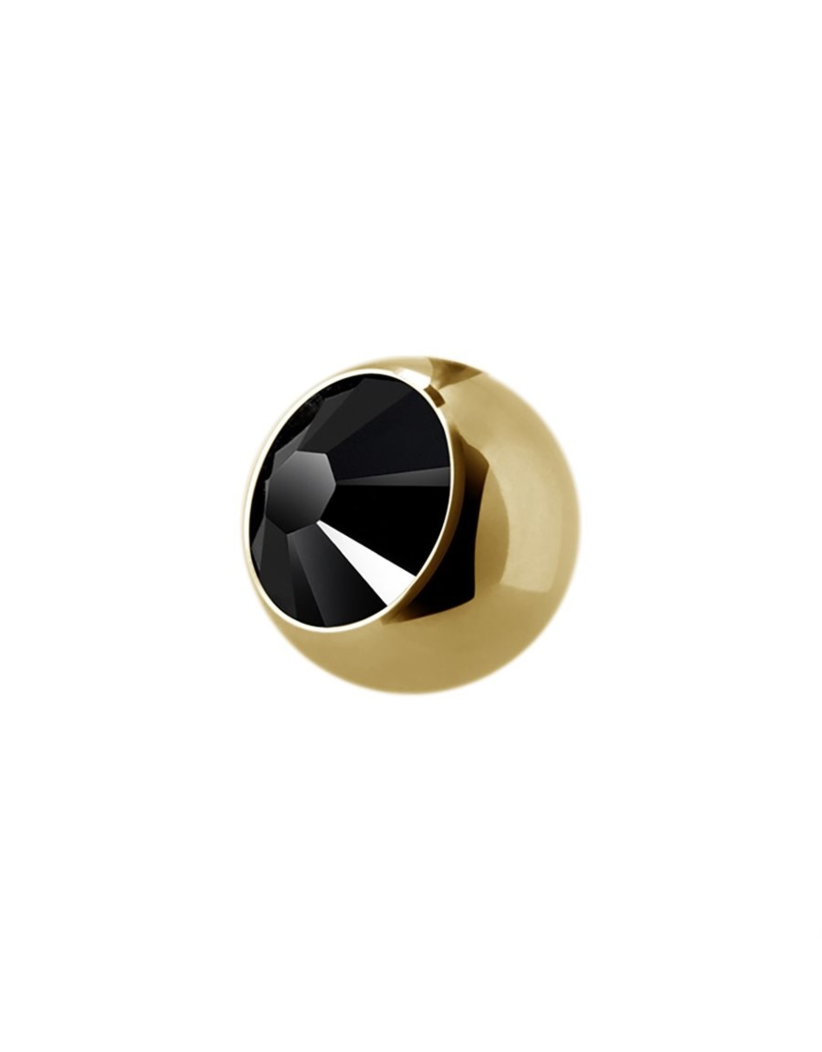 Gold PVD Boule 16ga Gold Pvd avec Zircon
