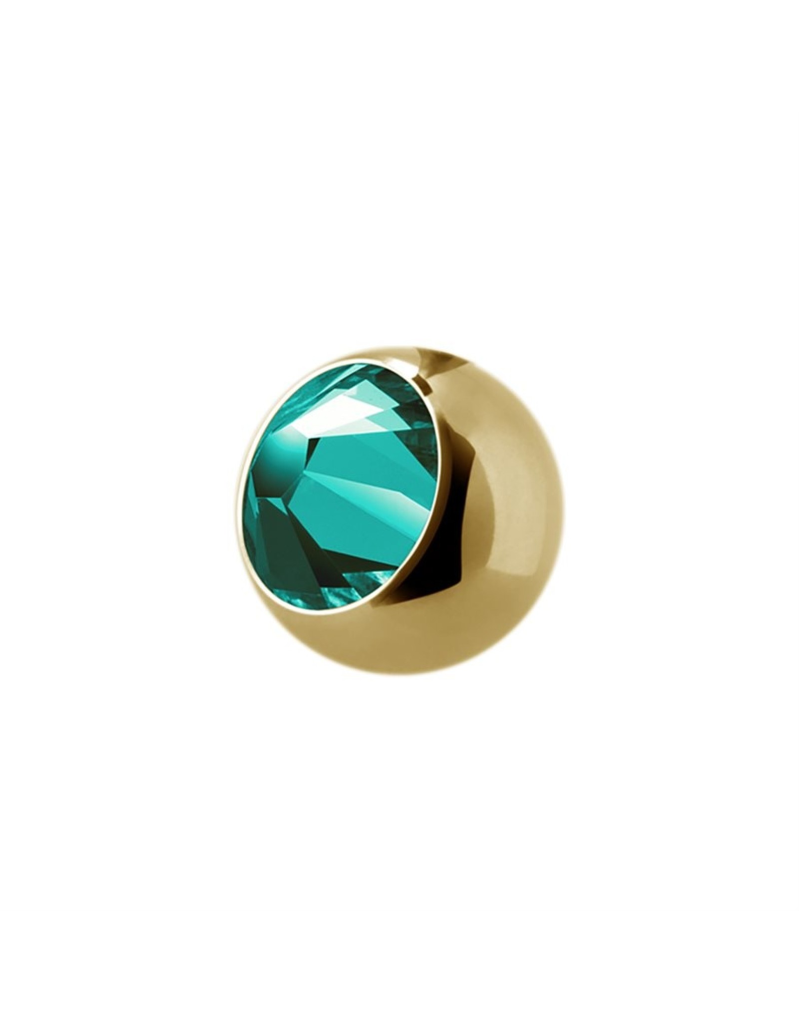 Gold PVD Boule 16ga Gold Pvd avec Zircon