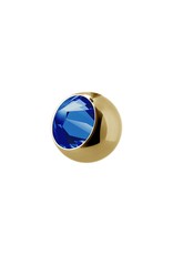 Gold PVD Boule 16ga Gold Pvd avec Zircon