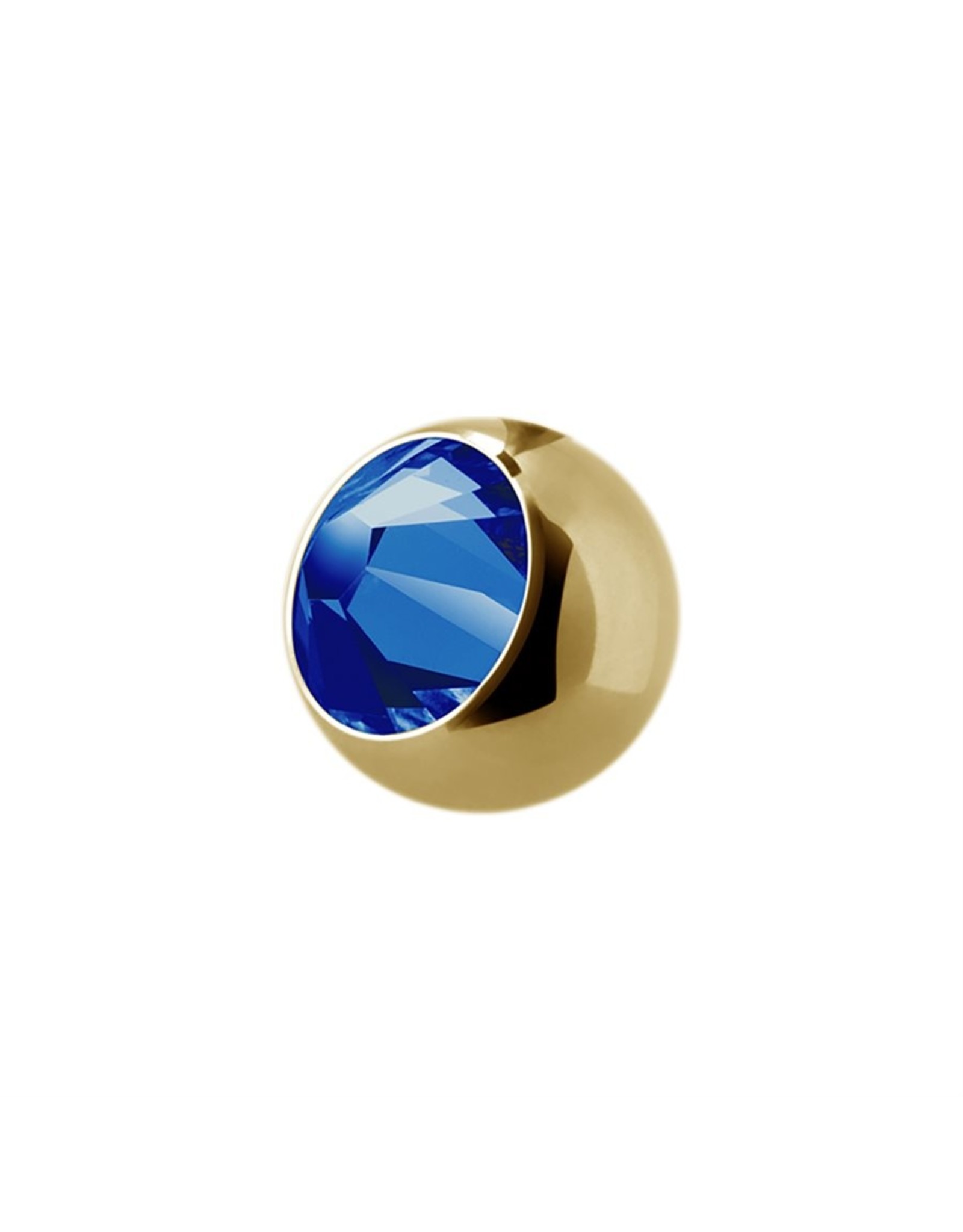 Gold PVD Boule 16ga Gold Pvd avec Zircon