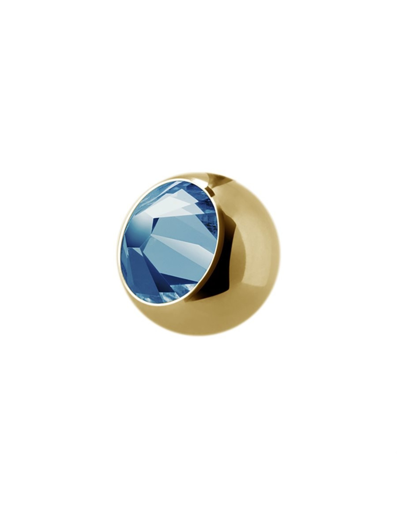 Gold PVD Boule 16ga Gold Pvd avec Zircon