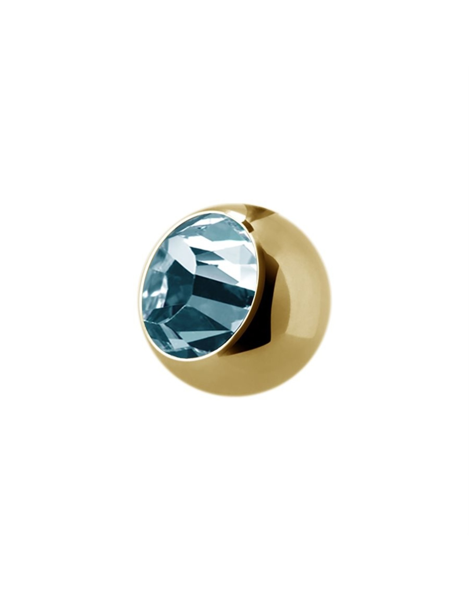 Gold PVD Boule 16ga Gold Pvd avec Zircon