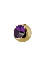 Gold PVD Boule 16ga Gold Pvd avec Zircon