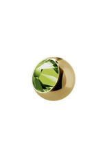 Gold PVD Boule 16ga Gold Pvd avec Zircon