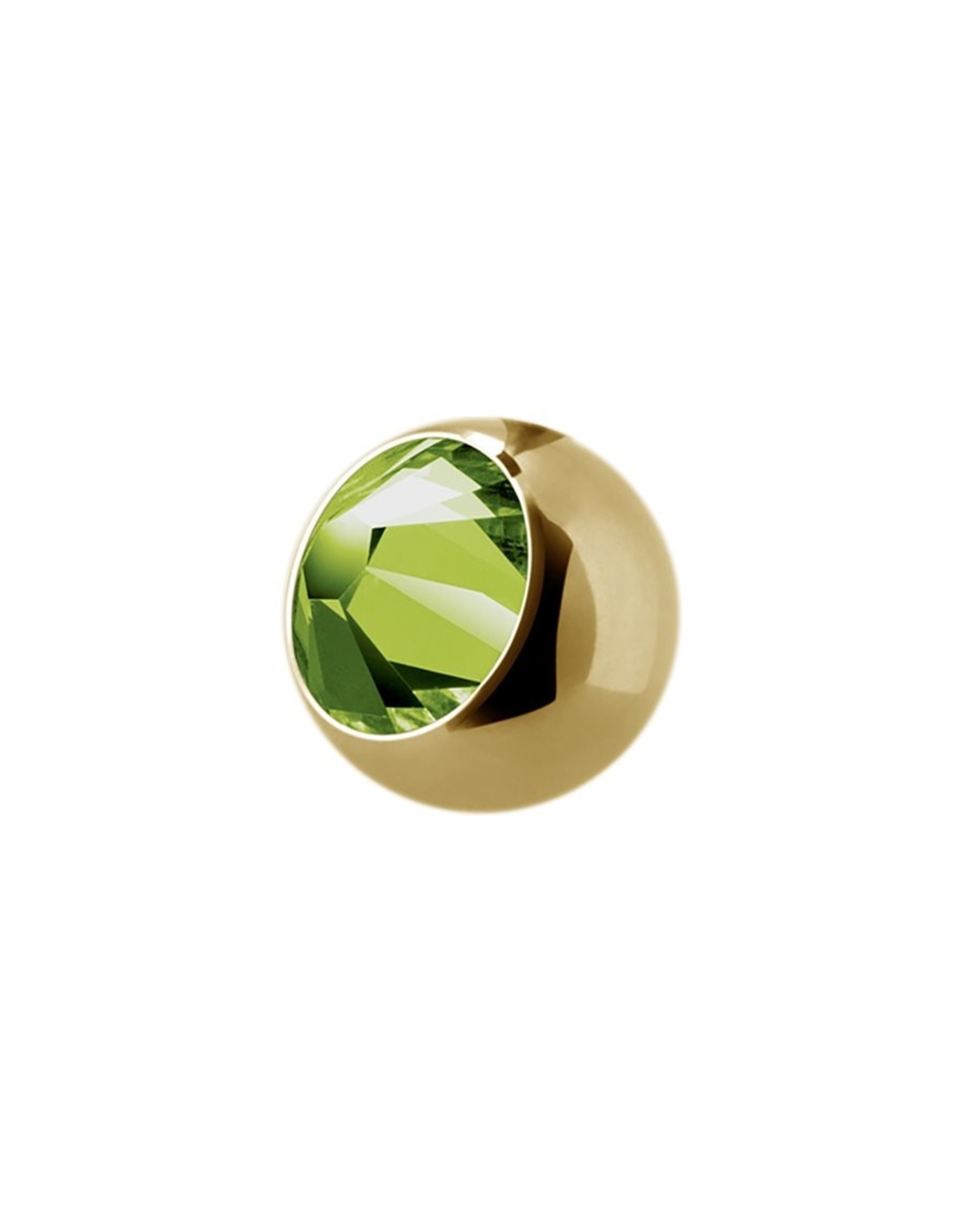 Gold PVD Boule 16ga Gold Pvd avec Zircon