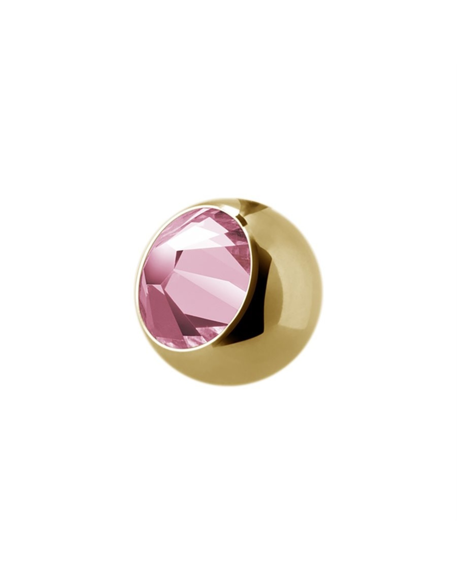Gold PVD Boule 16ga Gold Pvd avec Zircon