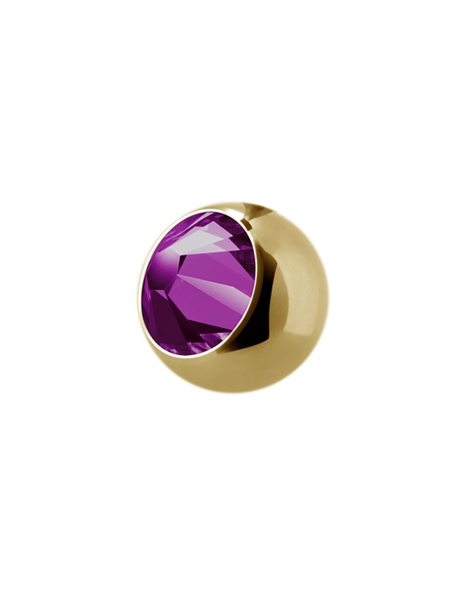Gold PVD Boule 16ga Gold Pvd avec Zircon