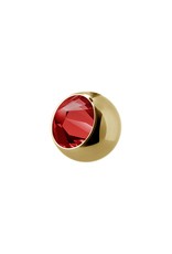 Gold PVD Boule 16ga Gold Pvd avec Zircon