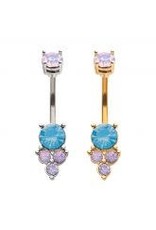 Stainless Nombril Fashion Opales Synthétiques