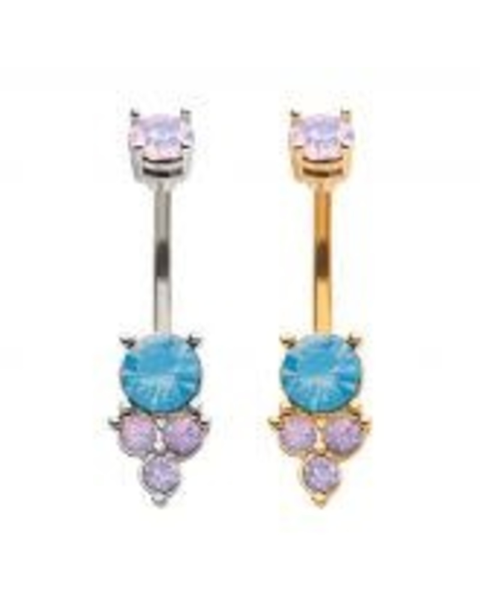 Stainless Nombril Fashion Opales Synthétiques