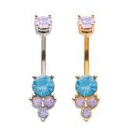 Stainless Nombril Fashion Opales Synthétiques