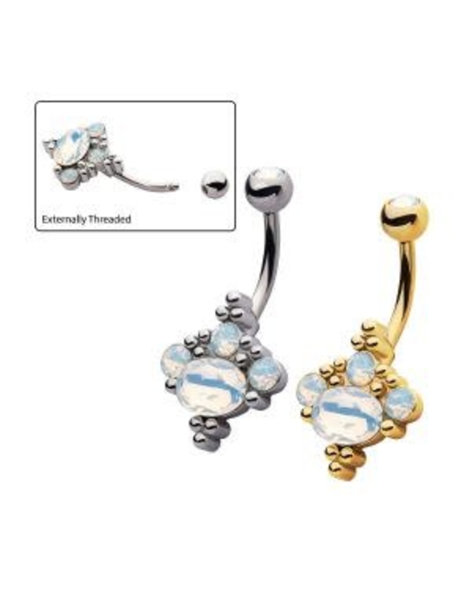 Stainless Nombril Royal opale