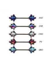Stainless Sein 14ga/14mm, Teardrop Filigree,