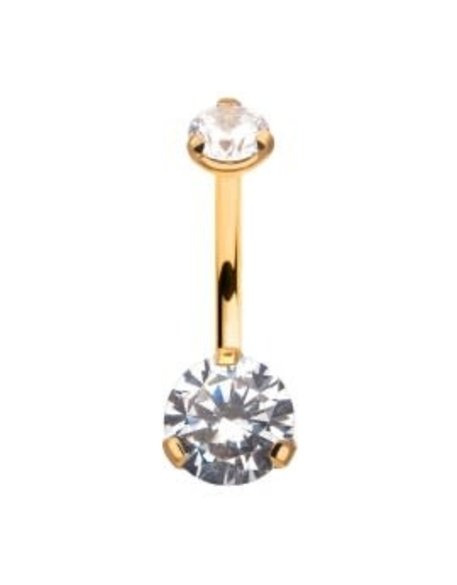Nombril 24KT Gold PVD Titanium Internally 11MM