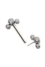 Sein 14ga/14mm, Titanium Threadless, 3 Pierres