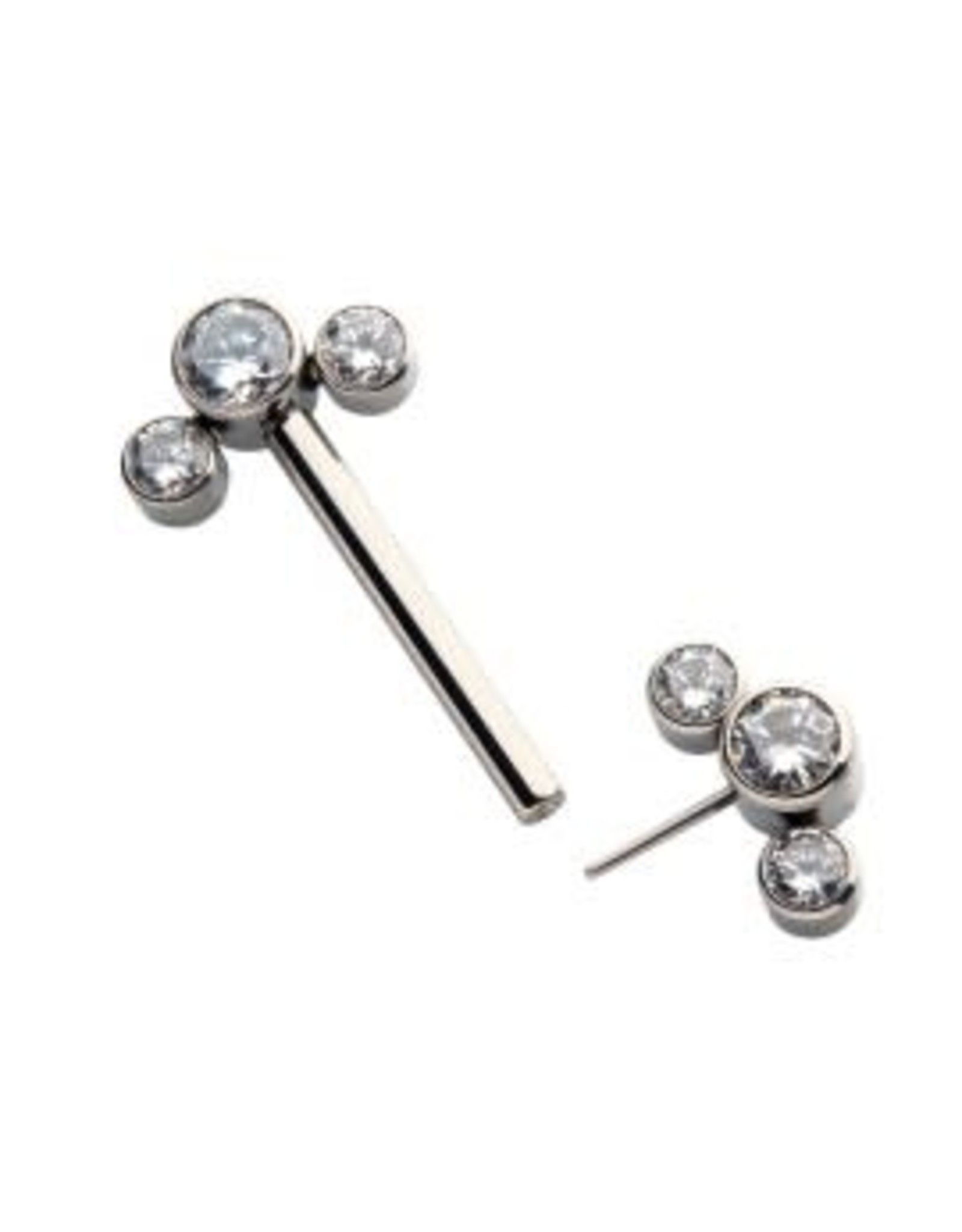 Sein 14ga/14mm, Titanium Threadless, 3 Pierres