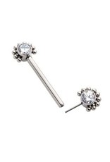 Sein 14ga/14 mm, Titanium Threadless, Beads&Bezel Round