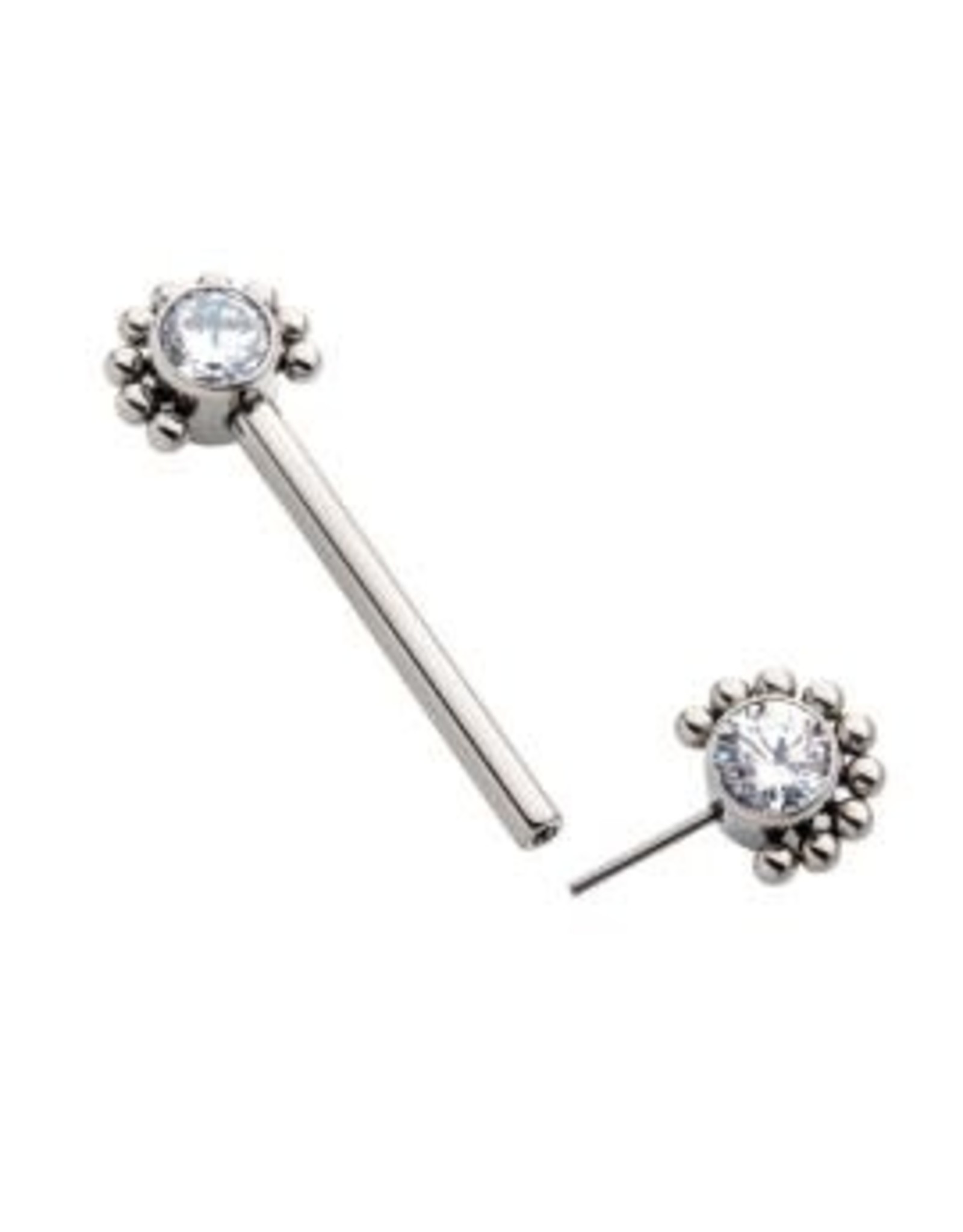 Sein 14ga/14 mm, Titanium Threadless, Beads&Bezel Round