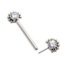 Sein 14ga/14 mm, Titanium Threadless, Beads&Bezel Round