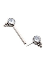 Sein 14ga/14mm, Titanium Threadless Trio Bead& Bezel