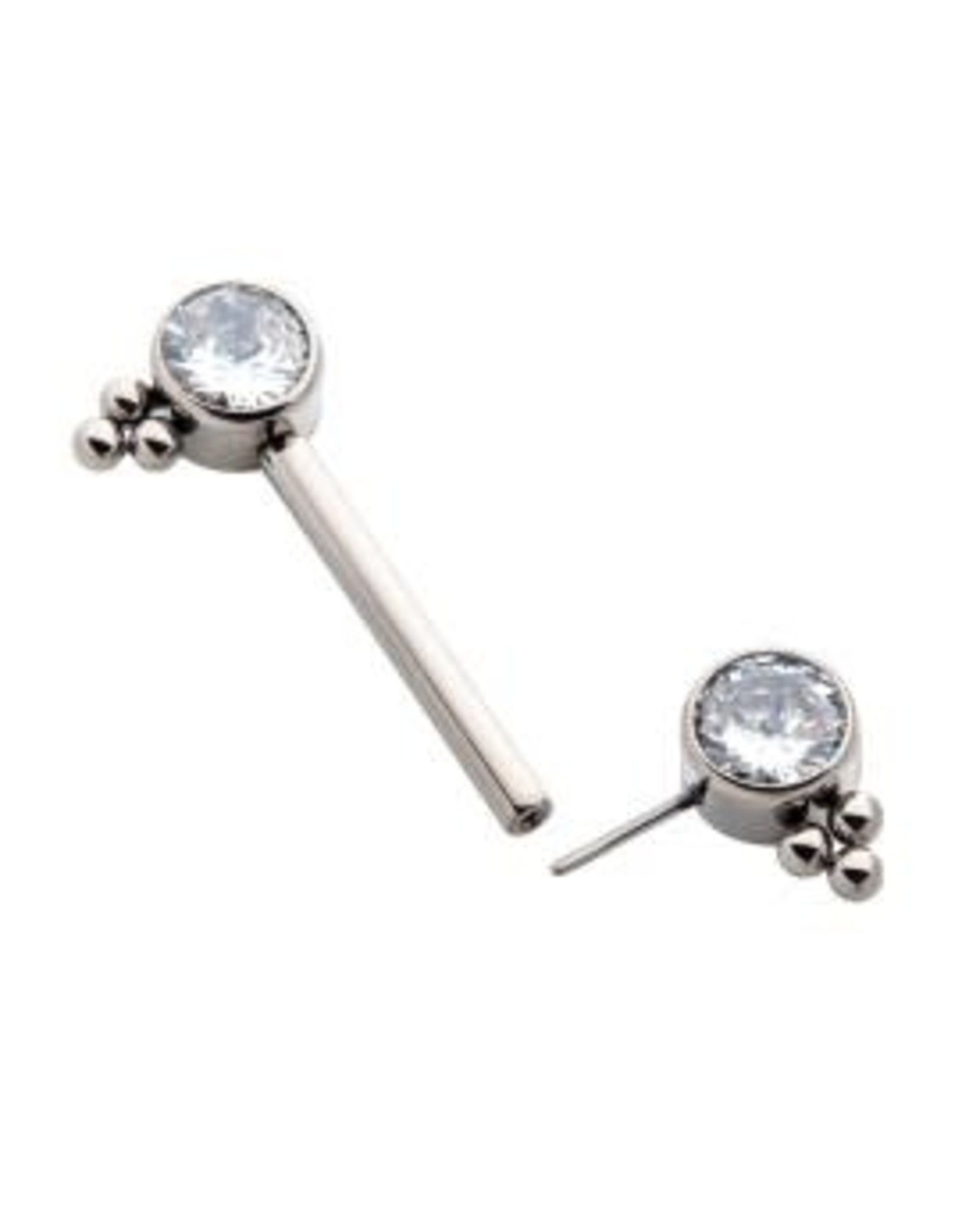 Sein 14ga/14mm, Titanium Threadless Trio Bead& Bezel
