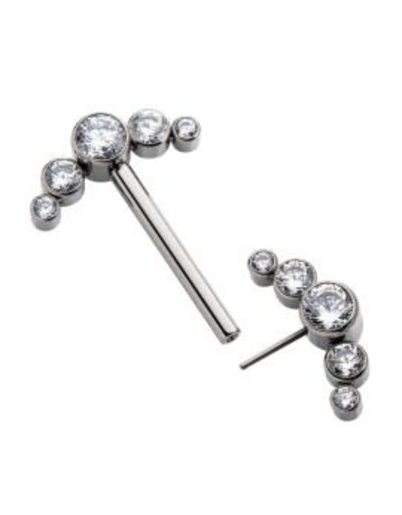 Sein 14ga/14mm, Titanium Threadless, 5 pierres