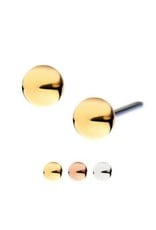 Gold Embout 14K Threadless Plain Ball